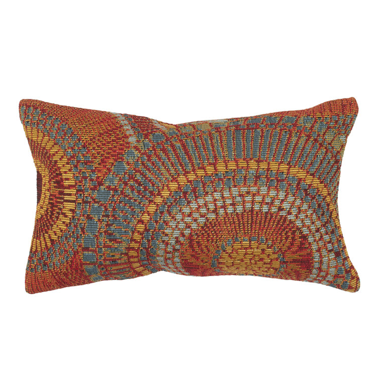 Langley Street Eickhoff Circles Indoor/Outdoor Pillow Saffron 12" X 18